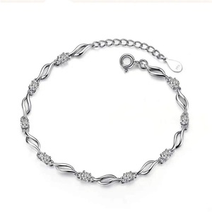2PCS Copper Charm Bracelet Romantic Hollow Wave Bracelet Women Party Engagement Jewelry
