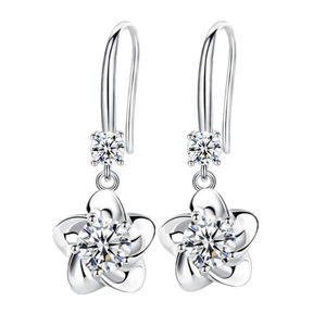 2PCS Copper Earrings Flower Earring for Women Fashion Jewelry
