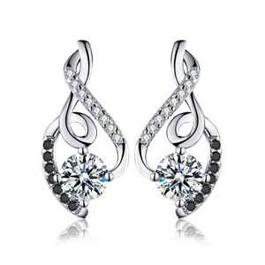 2PCS Copper Female Earring Jewelry Vintage Wedding Stud Earrings for Women