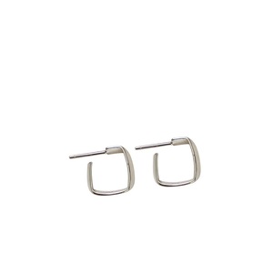 2PCS Copper Geometric Square Earrings Simple Ear Jewelry for Girls