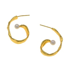 2PCS Copper Irregular Curved Earrings for Women Party Jewelry Earring