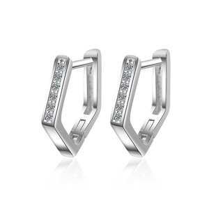 2PCS Copper Party Earrings New Fashion Row Stud Earrings for Women Simple Jewelry