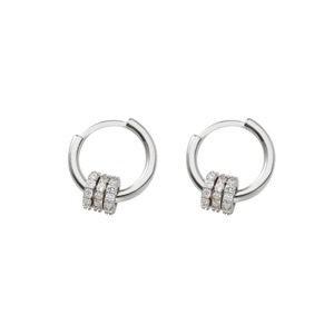 2PCS Copper Round Ball Charms Stud Earrings for Women Wedding Party Jewelry