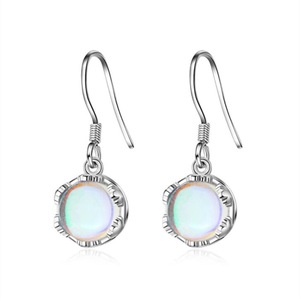 2PCS Copper Round Earrings for Women Fashion Wedding Gift Jewelry