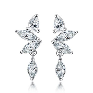2PCS Copper Stud Earrings Simple Earring Jewelry