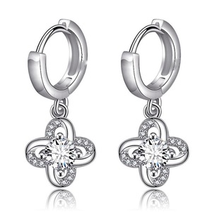 2PCS Copper Women's Fashion Jewelry Earrings Flower Long Tassel Retro Earrings