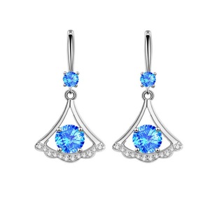 2PCS Copper Women's Fashion Jewelry Hollow Simple Skirt Long Tassel Hook Earrings