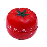 2Pcs Countdown Timer Kitchen Timer Tomato Visual 60 Minute Loud Voice Fun Shaped Mechanical Timer Cooking Shower Study Stopwatch