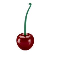 2Pcs Creative toilet brush cherry toilet brush plastic toilet brush set Wine red brush head