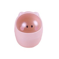 2Pcs Cute girl desktop trash can with bedroom bedside creative cartoon mini trash can small debris storage bin