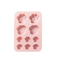2Pcs Cute Silicone Cake Decoration Tool Kitten Catlike Footprint Cat Paw Mold Chocolate Candy Molds