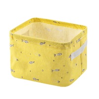 2Pcs Desktop Storage Box Toys Cosmetic Underwear Waterproof Foldable Closet Container Organizer Office Stationery Storage Basket