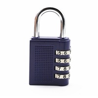 2Pcs Dial Digit Combination Lock Suitcase Luggage Password Lock Padlock Home Dormitory blue