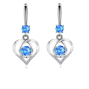 2PCS Fashion Copper Stud EarringsHeart Earrings Jewelry