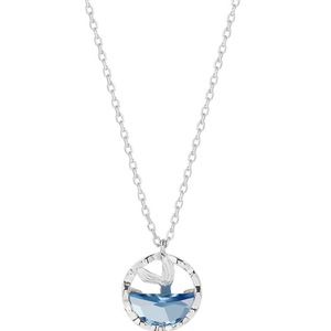 2PCS Fashion Silver plating Fishtail Necklace Mermaid Tears Pendant Necklace for Women Jewelry