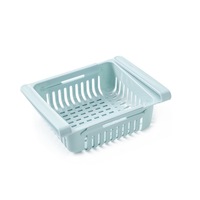 2Pcs Fridge Storage Rack Kitchen Organizer Adjustable Refrigerator Storage Rack Freezer Shelf Holder Pull-out Drawer Organiser
