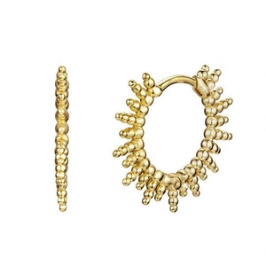 2PCS Geometric Beads Hoop Earrings for Women Men Jewelry Cartilage Earrings Copper Pendientes