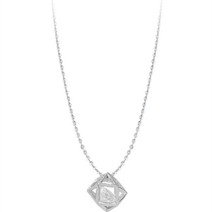 2PCS Geometry Faceted Ball Clavicle Necklace Silver plating Simple Fashion Women Jewelry Wedding Gift