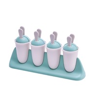 2Pcs Homemade Food Grade Ice Cream Molds Ice Lolly Moulds Freezer Ice Cream Bar Molds Maker With Popsicle Sticks Popsicle Mold