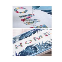 2PCS Kitchen Carpet Floor Mat Bathroom Printing Stripe Cartoon Floor Mat Non-slip Door Mat Bath Mat-10#
