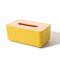 2Pcs Kitchen Tissue Box Plastic Toilet Paper Storage Boxes Wooden Box Household Bedroom Table Paper Pumping Desktop Storage Box