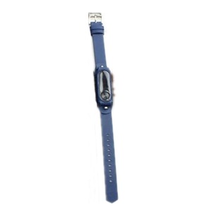2Pcs Leather Wrist Strap Sport Smart Bracelet Watch Band Replacement For XIAOMI Mi Band 3 BLUE COLOR
