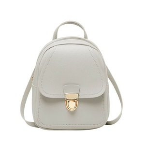 2Pcs Mini Backpack Women PU Leather Shoulder Bag For Teenage Girls Kids Fashion New Small Bagpack Female Ladies School Backpack