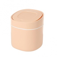 2Pcs Mini Desktop Waste Bin Office Garbage Basket Table Trash Can Swing With Lid Waste Small Waste Bins