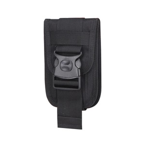 2PCS Molle Tactical Phone Bag Card Holder EDC Gadget Bag Oxford Portable Waterproof Waist Belt Organizer BLACK COLOR