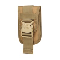 2PCS Molle Tactical Phone Bag Card Holder EDC Gadget Bag Oxford Portable Waterproof Waist Belt Organizer KHAKI COLOR
