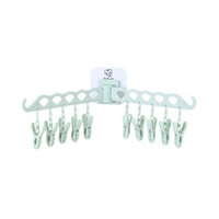 2Pcs NEW 10clips Foldable hanger Adult PP Plastic Windproof Clothes Hanger Children baby socks rack hanging household drying shelf
