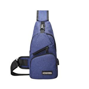2Pcs New Product Men's Sling Chest Bag Oxford Cloth Shoulder Bag Outdoor Travel Messenger Bag With USB Charging Port