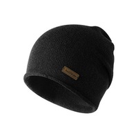 2PCS Outdoor Sports Caps Windproof Wool Knitted Thermal Hiking Caps Ski Cycling Running Hat BLACK COLOR