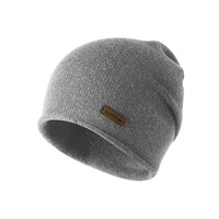 2PCS Outdoor Sports Caps Windproof Wool Knitted Thermal Hiking Caps Ski Cycling Running Hat GREY COLOR
