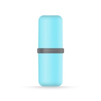 2Pcs Portable Toothbrush Wash Cup Toothpaste Boxes Handy Travel Toothbrush Toothpaste Organizer BLUE COLOR