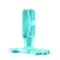 2Pcs Rubber Dog Chew Toys Dog Toothbrush Teeth Cleaning Toy Dog Pet Toothbrushes Brushing Stick Pet Dog Supplies Puppy Popular Toys