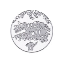 2PCS Scrapbook DIY Cutting Dies Carbon Steel Embossing Etching Cutter Die Halloween Crow WS-1065 10.2*10.2cm