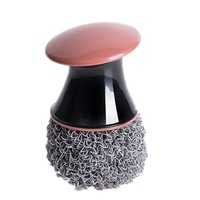 2Pcs Short Handle Pot Washing Brush Kitchen Decontamination Dishwashing Cleaning Tools Sink Stove Cleaning Brush Pots Stains Removal