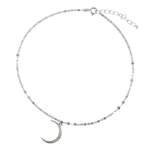 2PCS Silver plating Anklet Bracelet Dainty Meniscus Anklet Jewelry For Women Summer Beach Gift