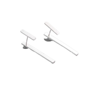 2PCS Silver plating Simple Stud Earrings Creative Party Jewelry Valentine's Day Gift