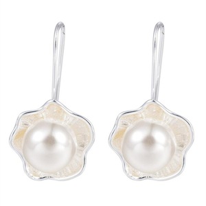 2PCS Silver plating Stud Earrings Charming Lotus Jewelry for Women Couple Geometric Party Jewelry