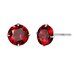 2PCS Silver plating Stud Earrings for Women Wedding Engagement Stud Jewelry