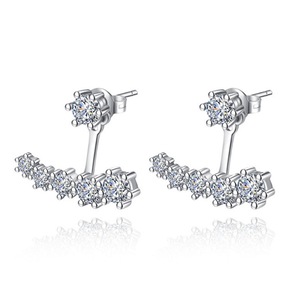 2PCS Silver plating Women 's Jewelry Earrings Fashion Jewelry Simple Jewelry