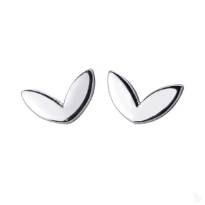 2PCS Simple Tiny Tree Leaf Lucky Silver plating Stud Earrings for Women Jewelry