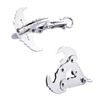 2PCS Snap Version of Outdoor Climbing Multi-functional Climbing Hook Gravity Stainless Steel