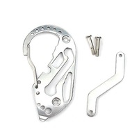 2PCS Stainless Steel EDC Multi-function Key Holder Screwdriver Wrench Carabiner For camping Outdoor Tools
