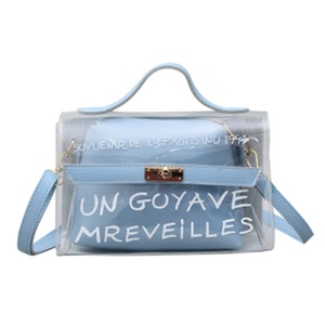 2Pcs Summer Laser Mother Bag Fashion Shoulder Bag(Blue)