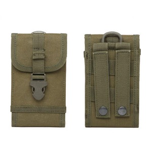 2PCS Universal 5 Inch Outdoor Sports Military Nylon Hook Belt Waterproof Phone Waist Bag For Smartphone