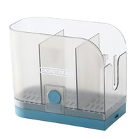 2Pcs Wall Mounted Cutlery Drainer Rack With Drip Tray Kitchen Storage Rack Shelf Kitchen Multi-Functional Tableware Spoon Storage Box