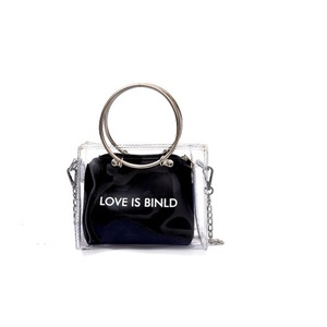 2Pcs Women Clear Transparent Mini Tote Hologram Handbag Purse Laser Holographic Bag Small Tote Messenger Handbag